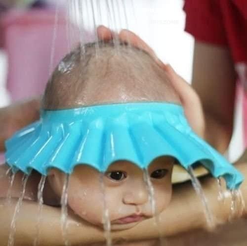 Baby Shower Bathing Cap Adjustable, Soft & Safe for Bath Time & Haircuts (Pack of 2)