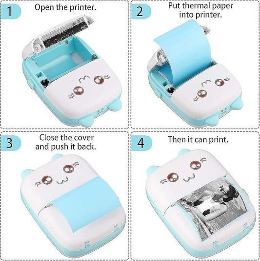 Portable Bluetooth Mini Printer I Compact, Wireless & Perfect for On-the-Go Printer