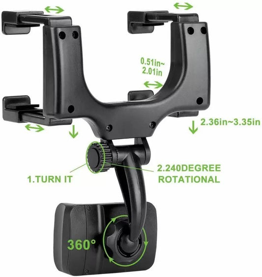 Mirror Mount Car Auto Mobile holder 360° Rotation