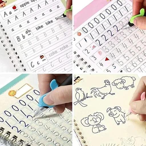 Preschool Learning Book with Magic Pen I Handwriting Practice & Fun Activities I Reusable Magic Workbook for Kids