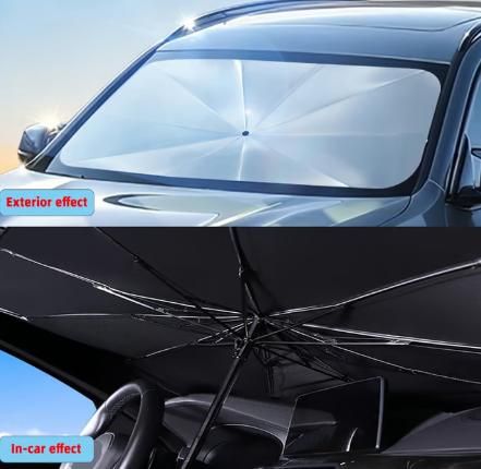 Universal Car Windshield Sunshade Universal Fit Protects Car Interior, Blocks UV Rays & Heat