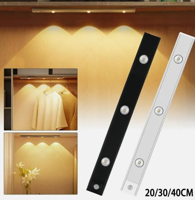 Smart Motion Sensor Light  LED Automatic Light for Closet & Cabinet USB Rechargeable Stick-On for Closet