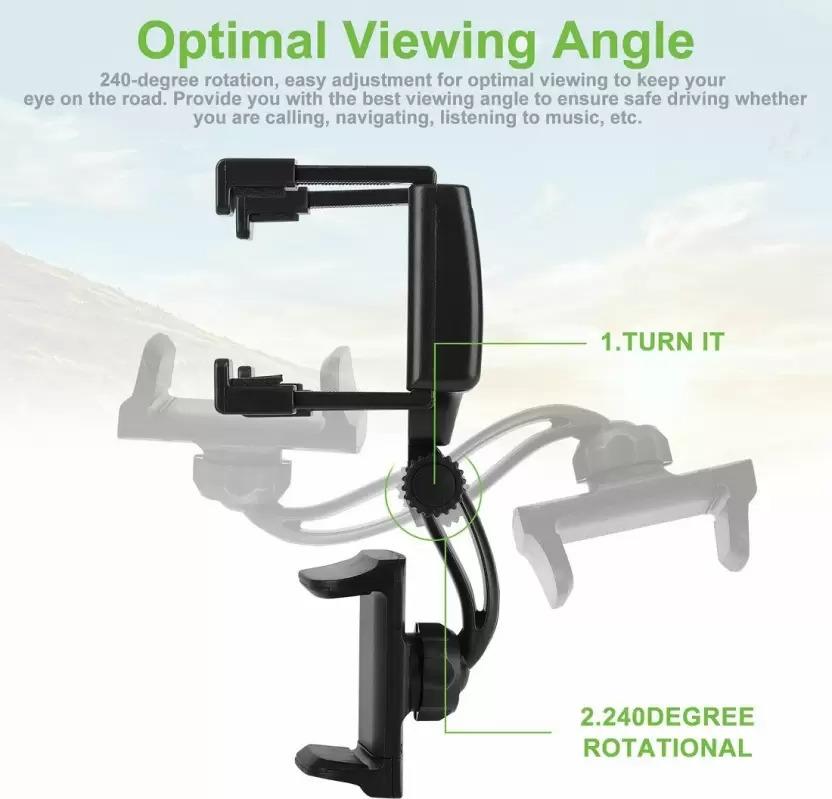 Mirror Mount Car Auto Mobile holder 360° Rotation