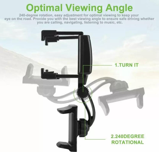 Mirror Mount Car Auto Mobile holder 360° Rotation