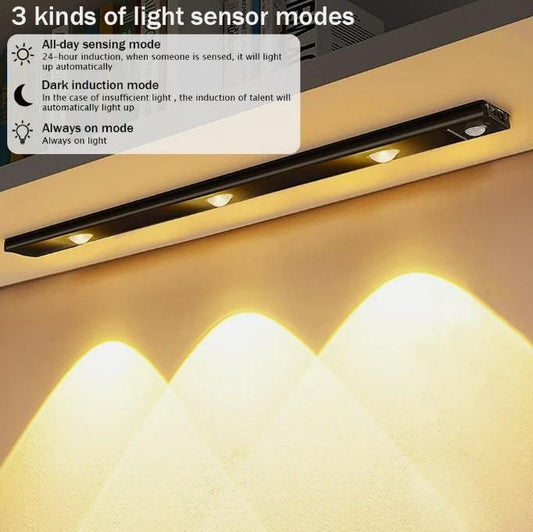 Smart Motion Sensor Light  LED Automatic Light for Closet & Cabinet USB Rechargeable Stick-On for Closet